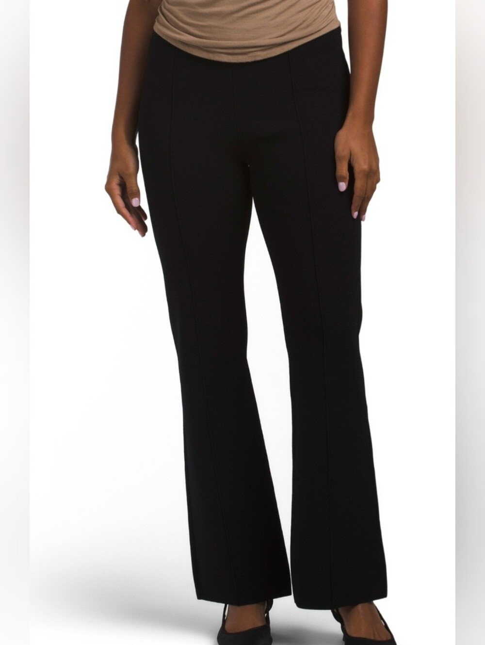 Theory Black Kick compact crepe Boot-Cut Dress Pants black new with tags size M